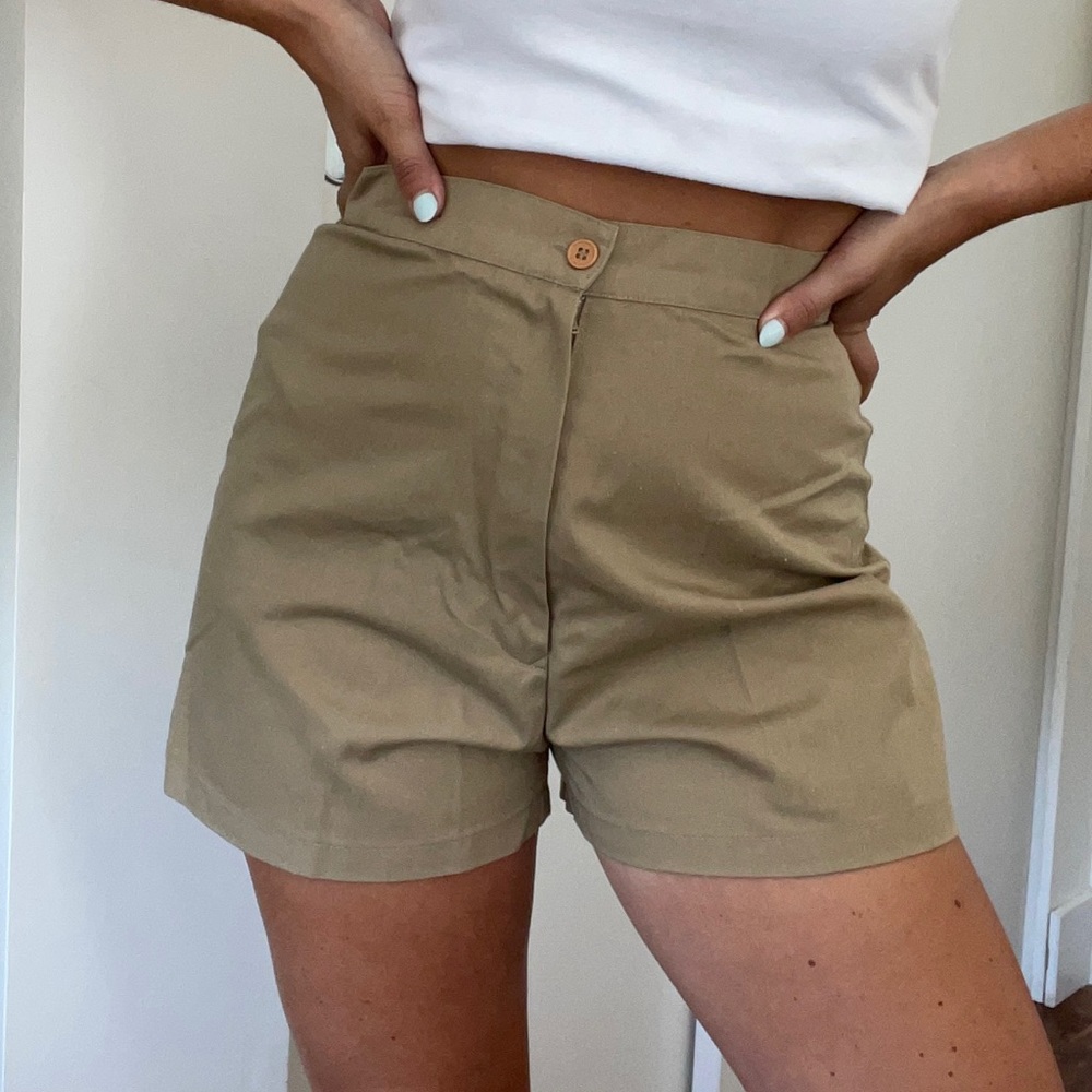 Vintage Khaki High Rise Shorts